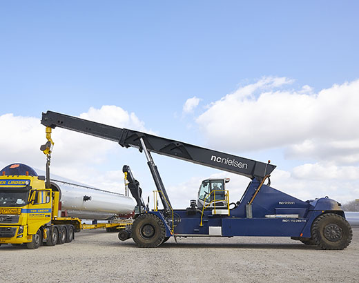 Reach stackers up to 180 tonnes - world's largest reach stacker.